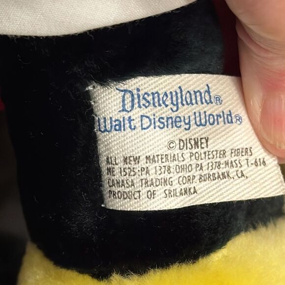 Walt Disney World Disneyland Minnie Mouse Plush Stuffed Toy Polka Dot Dress 14” - Picture 7 of 7